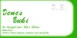 denes buki business card